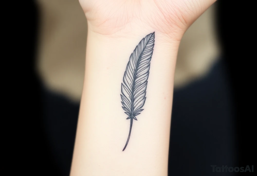 Poetry feather pen  and ink tattoo idea