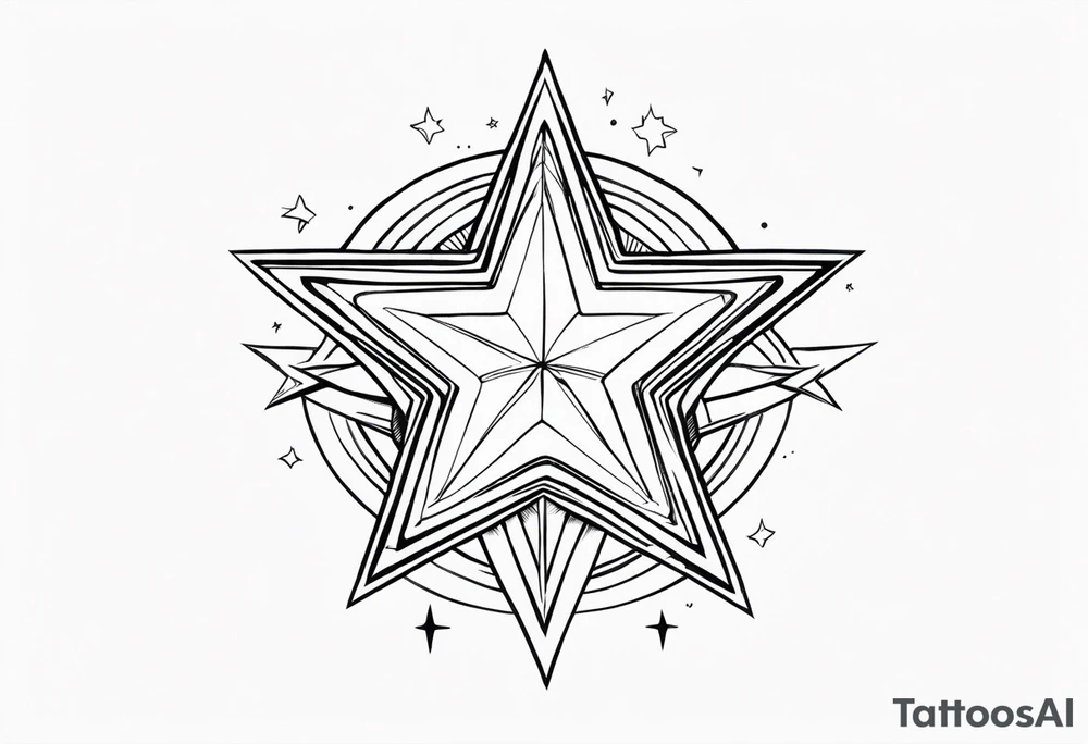 y2k star tattoo idea
