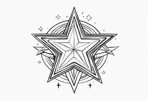 y2k star tattoo idea