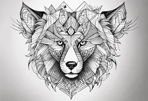 Geometric animal tattoo idea