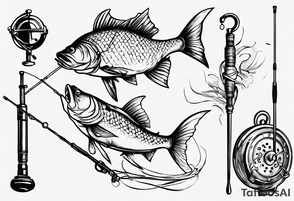 Fishing pole tattoo idea