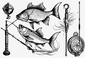 Fishing pole tattoo idea