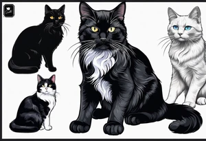 Inside arm above wrist cat tattoo black cat tattoo idea