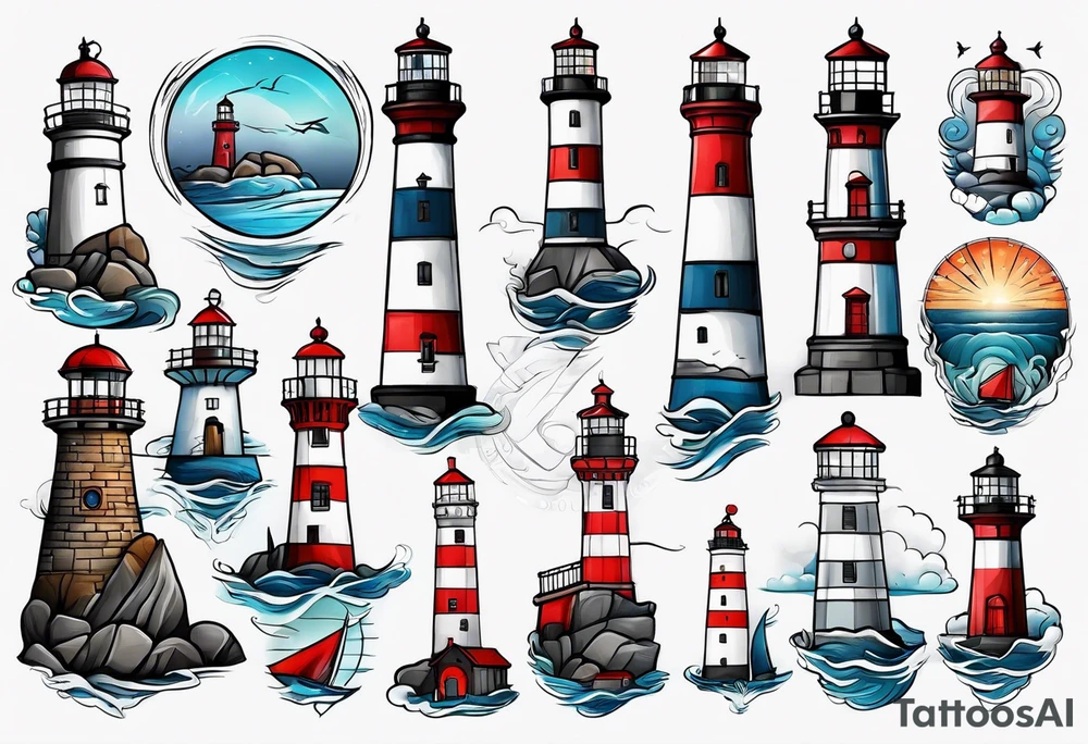 lighthouse tattoo idea