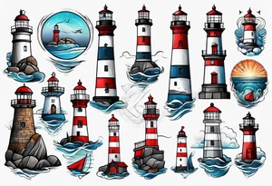 lighthouse tattoo idea
