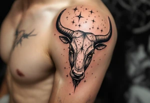 With a glint of steel and chestnut tones, the Taurus vivid star constellation anchors the spring sky. tattoo idea