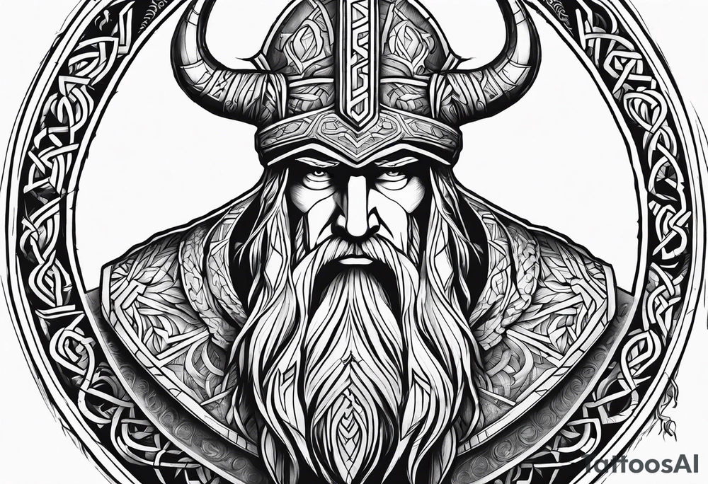 Odin of Rune symbol tattoo idea