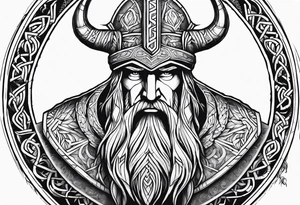 Odin of Rune symbol tattoo idea