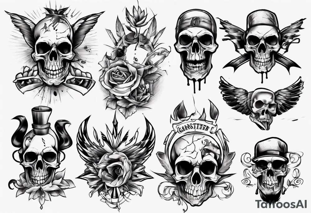 ganster tattoo for back tattoo idea