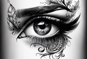 smoke rising from eye tattoo idea