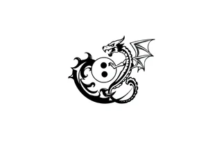 futebol, musica, Yin yang e dragão tattoo idea