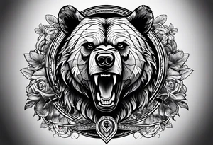 Bear and warriors tattoo tattoo idea