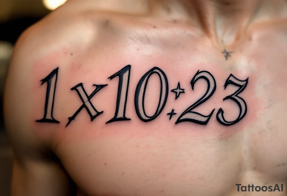 1x10^23 tattoo idea
