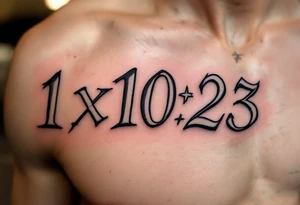 1x10^23 tattoo idea