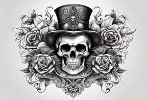 skull  sleeve tattoo with memento mori written on it tattoo idea