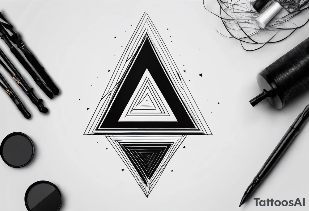 A triangle with nothing inside of it very simple, just a few lines tattoo idea A triangle with nothing inside of it very simple, just a few lines tattoo idea