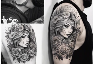 Kan je een tattoo sleeve onderarm maken met boogschieter sterrenbeeld, liefde en geluk tattoo idea