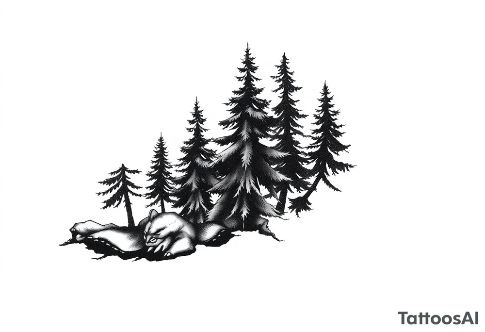 Coniferouse formstabil silhouette forearm tattoo tattoo idea Coniferouse formstabil silhouette forearm tattoo tattoo idea