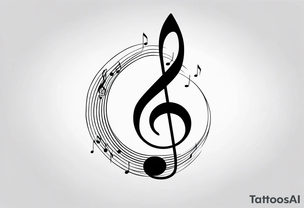 music note tattoo idea