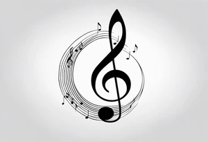 music note tattoo idea