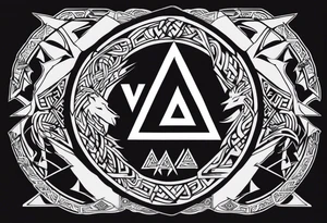 Valhalla 
Sword shield valknut dragon bear wolf tattoo idea