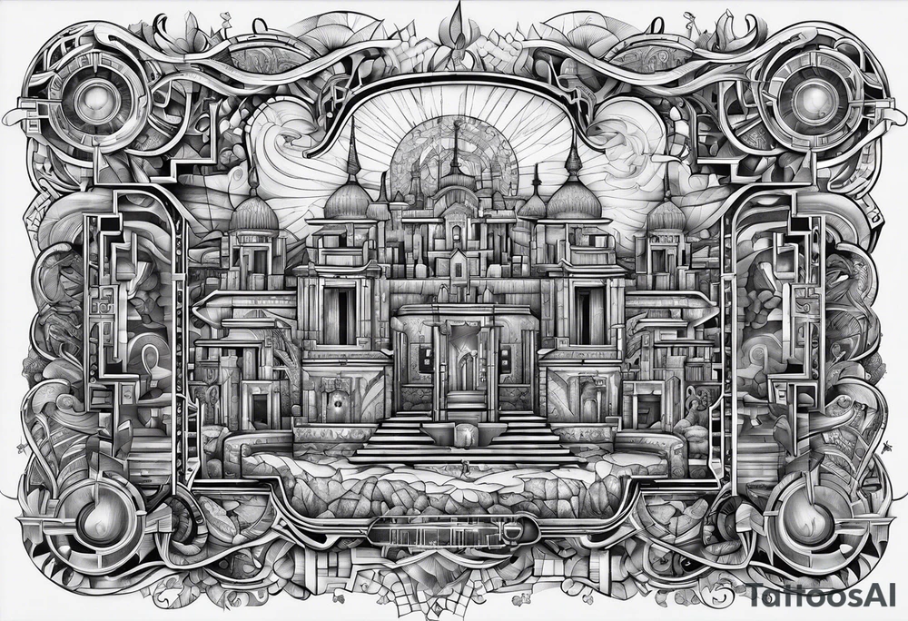 Puzzle with circuits tattoo idea