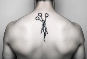 scissors cutting sperm tattoo idea