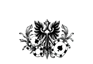 Poland symbol and poker cards Add casino money to it. tattoo idea