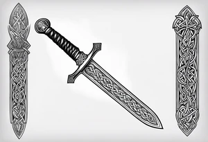 celtic mythology sword tattoo idea