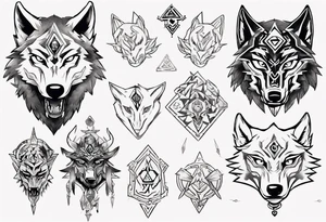 wolf head from zelda breath of the wild tattoo idea