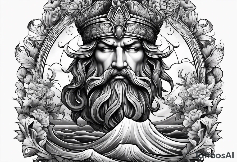 Poseidon mit umhang tattoo idea