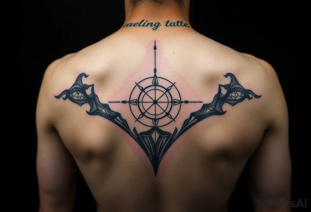 negative space tattoo inspired by the space and time tattoo idea