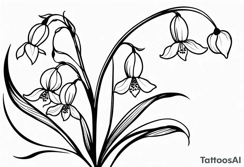 Flower. Lily of the valley. tattoo idea