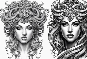 Medusa long tattoo idea