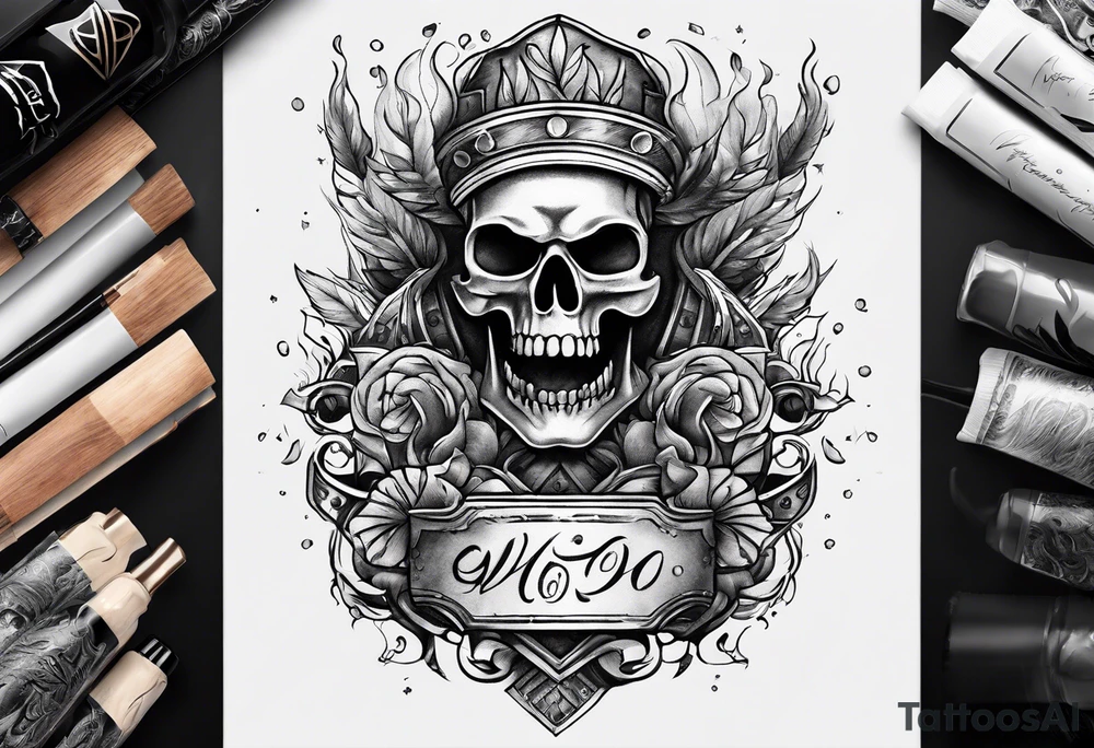 money on fire tattoo idea