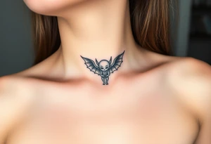 Tiny goblin with wings tattoo idea