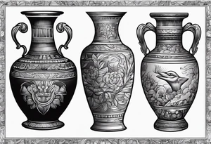 drawing ancient vase tattoo idea