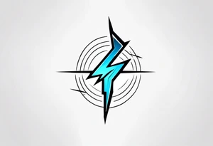 Thunder lightning Japan symbol tattoo idea