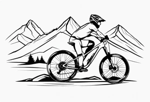 mountain biker tattoo idea