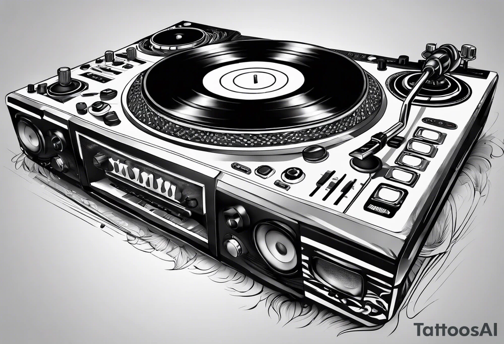 dj decks tattoo idea