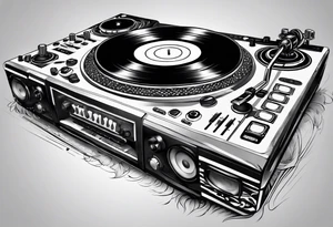 dj decks tattoo idea