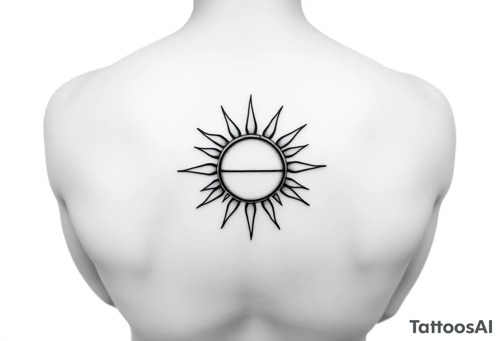 Half sun tattoo idea