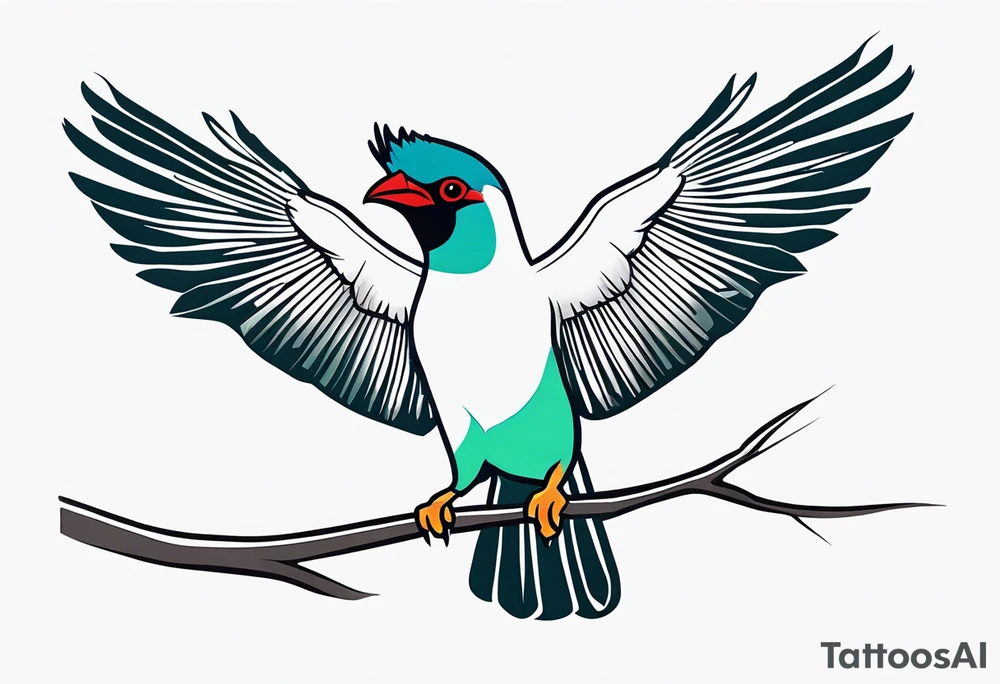 Turaco bird tattoo idea