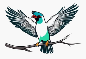 Turaco bird tattoo idea