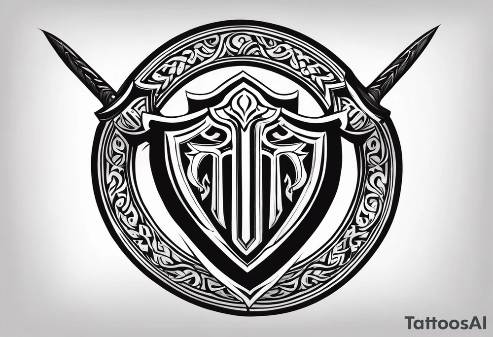 Valhalla sword shield tattoo idea