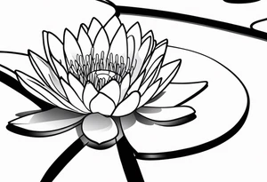 a single water lily. with the words i love you underneath tattoo idea