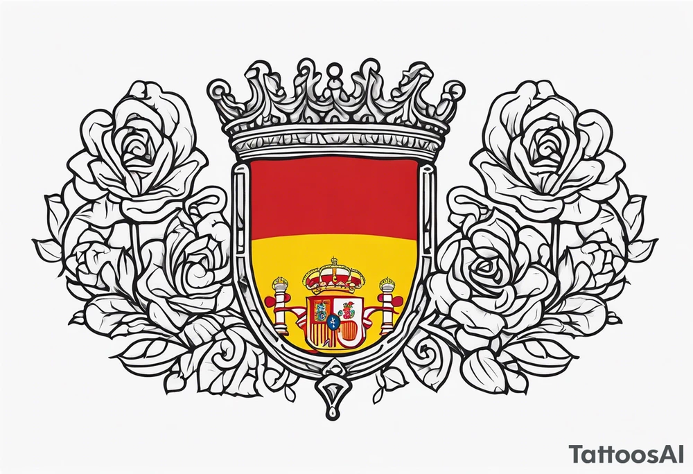 Simple design representing Spain tattoo idea