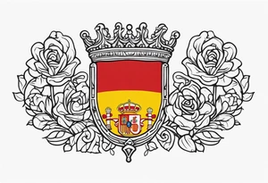 Simple design representing Spain tattoo idea