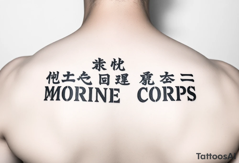 Republic of Korea
                Marine Corps
lettering tattoo idea