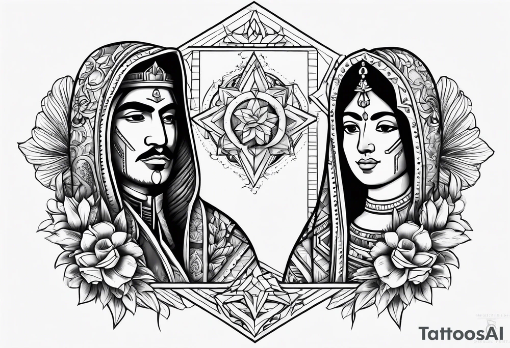 Antonio and Guadalupe names tattoo idea